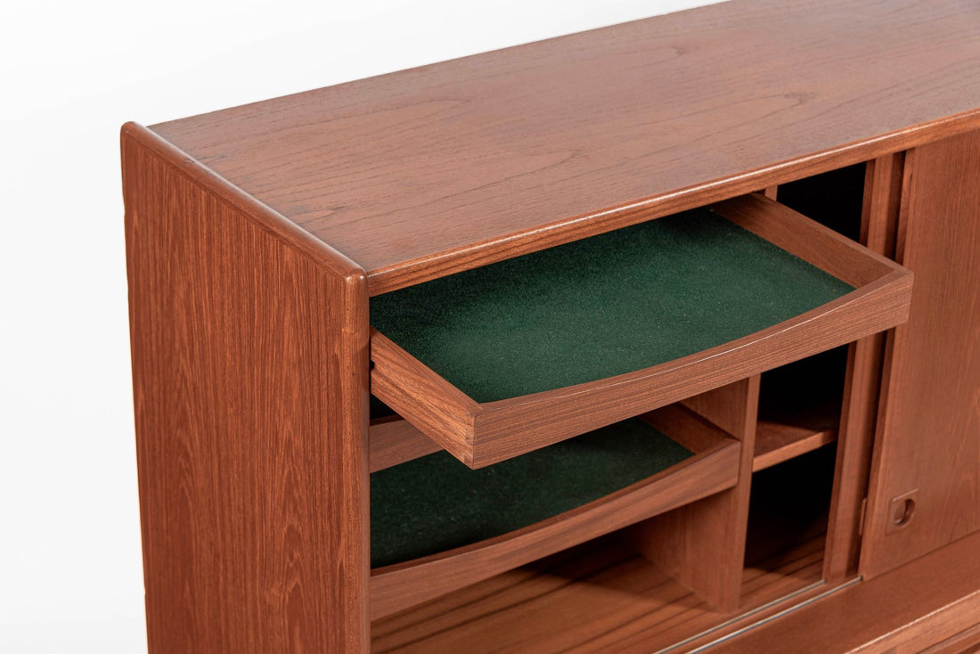 Mid-Century Danish Teak Tall Sideboard or Bar Cabinet by Johannes Andersen