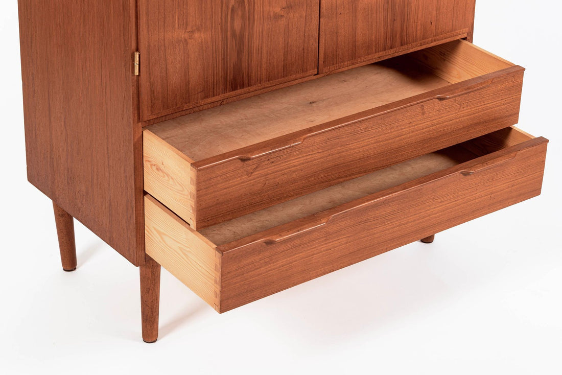 Mid Century Danish Teak Wood Storage or Bar Cabinet