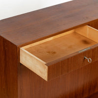Mid-Century Danish Modern Teak Secretary Desk Cabinet 1960s