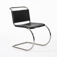Mid Century Bauhaus MR 10 Black Side Chairs by Mies van der Rohe for Knoll