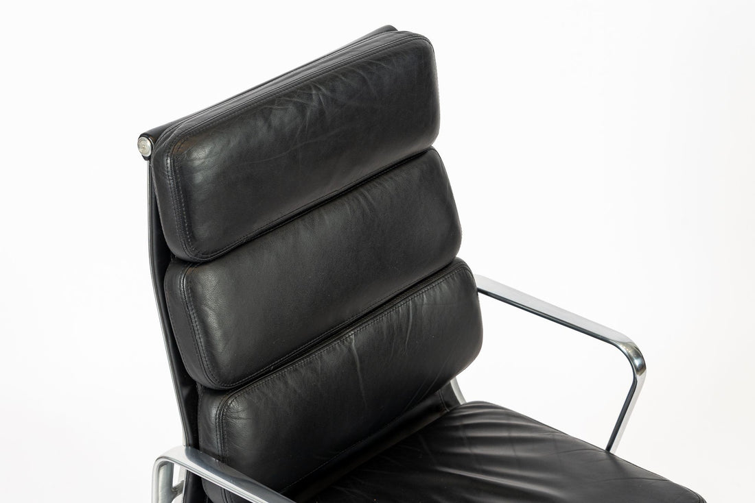 Authentic Eames Herman Miller Tall Black Leather Office Chair 2001