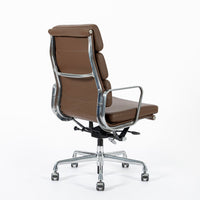 Eames for Herman Miller Tall Brown Leather Desk Chair Soft Pad