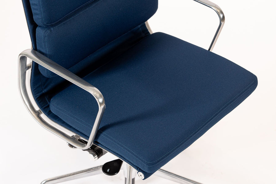 Herman Miller Eames Tall Navy Blue Fabric Desk Chair Soft Pad