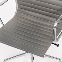 Herman Miller Eames Tall Gray Leather Desk Chair Executive Thin Pad