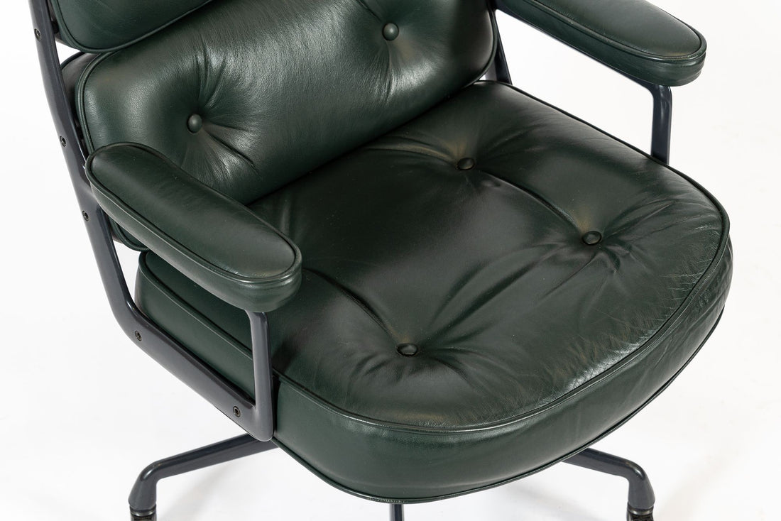 Green Leather Time Life Office Chair by Eames for Herman Miller 1996