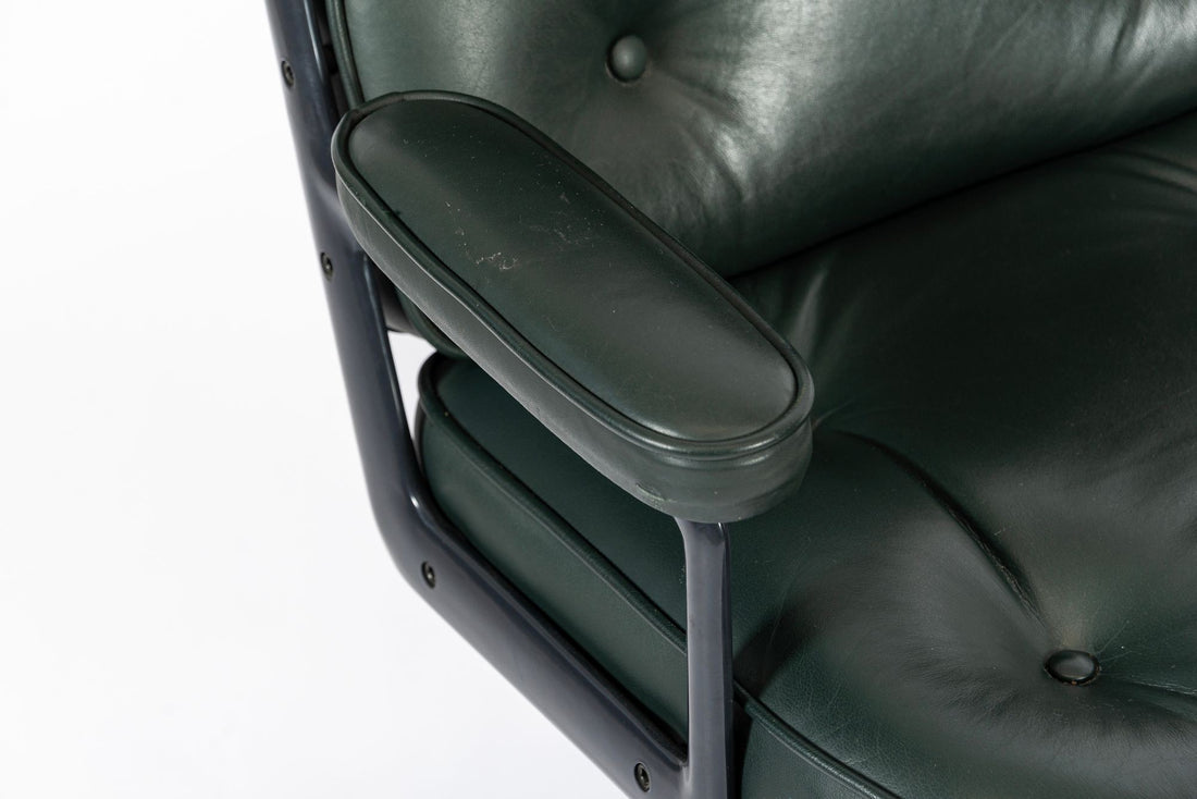 Green Leather Time Life Office Chair by Eames for Herman Miller 1996