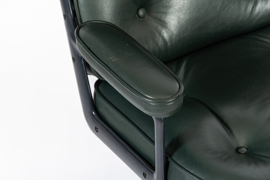 Green Leather Time Life Office Chair by Eames for Herman Miller 1996