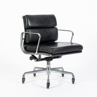Eames for Herman Miller Black Leather Desk Chair Soft Pad 2000s