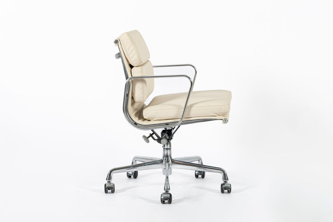 Eames for Herman Miller Tan Cream Office Chair in Schumacher VEGAN Leather