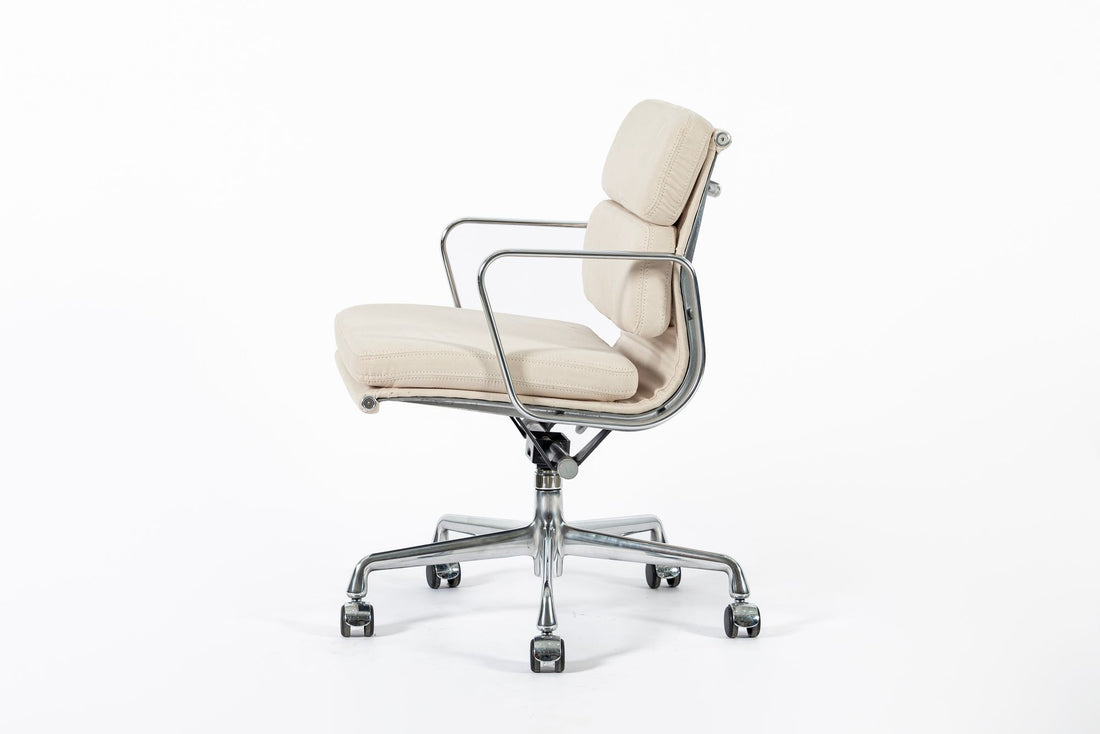 Eames for Herman Miller Tan Cream Office Chair in Schumacher VEGAN Suede