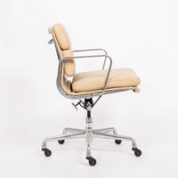 Mid Century Cream Leather Office Chair by Eames for Herman Miller