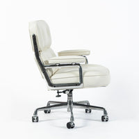 Herman Miller Eames Time Life Lobby White Leather Office Chair 2021