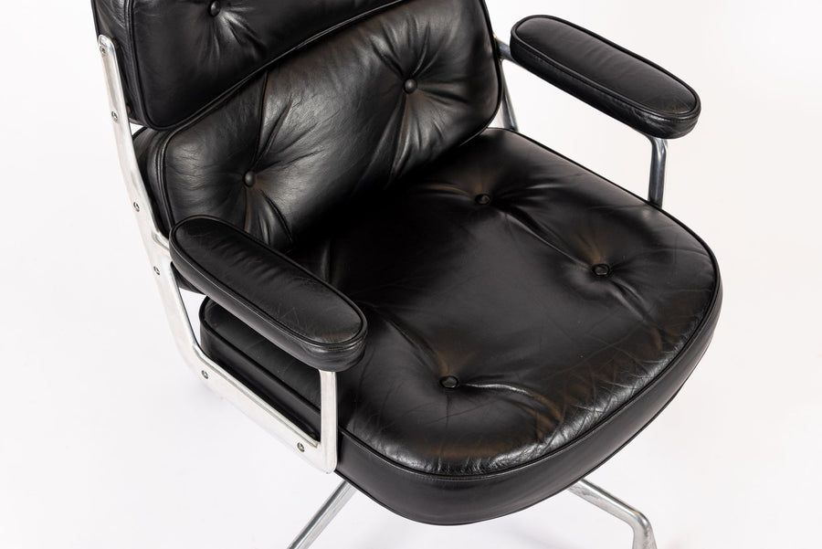 Eames for Herman Miller Time Life Black Leather Office Chair 1981