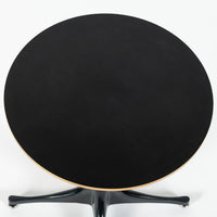 Mid Century George Nelson Pedestal Side Table for Herman Miller Black Laminate