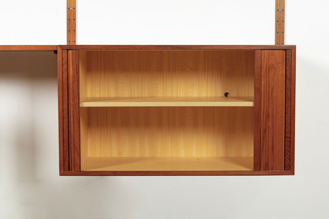Large Mid Century Danish HG Teak Wood Modular Wall Unit Shelving & Bookcase