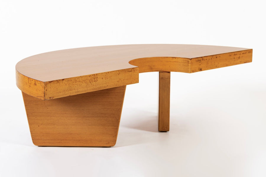 Mid Century Mahogany Wood Nuclear Coffee Table by Harvey Probber