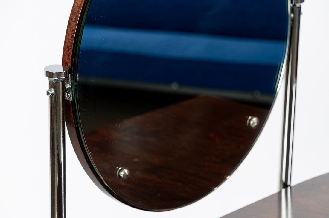 Rare Fritz Hansen Model S214 Tubular Steel Dressing Table Attributed to Mart Stam Denmark 1930s