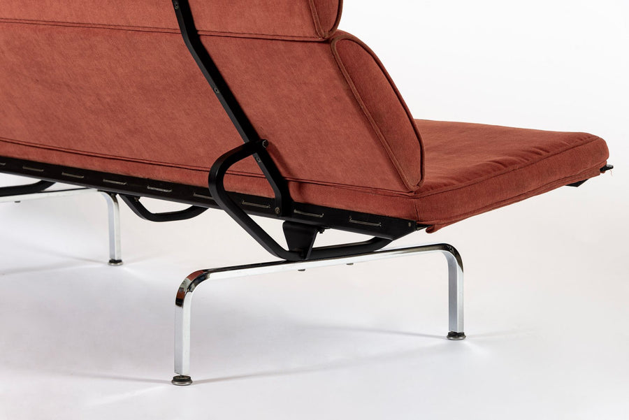 Mid Century Orange Sofa Compact by Eames for Herman Miller