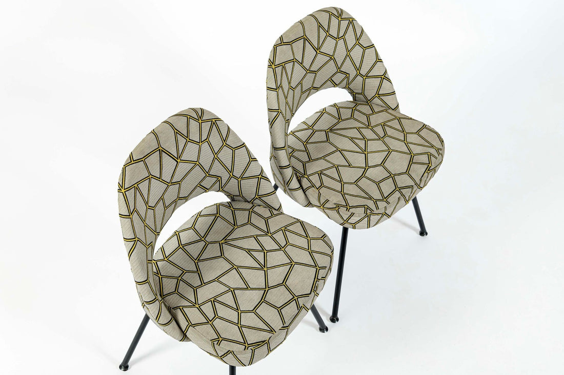 Set of 4 Eero Saarinen Executive Side Chairs for Knoll Mid Century Modern Black Metal