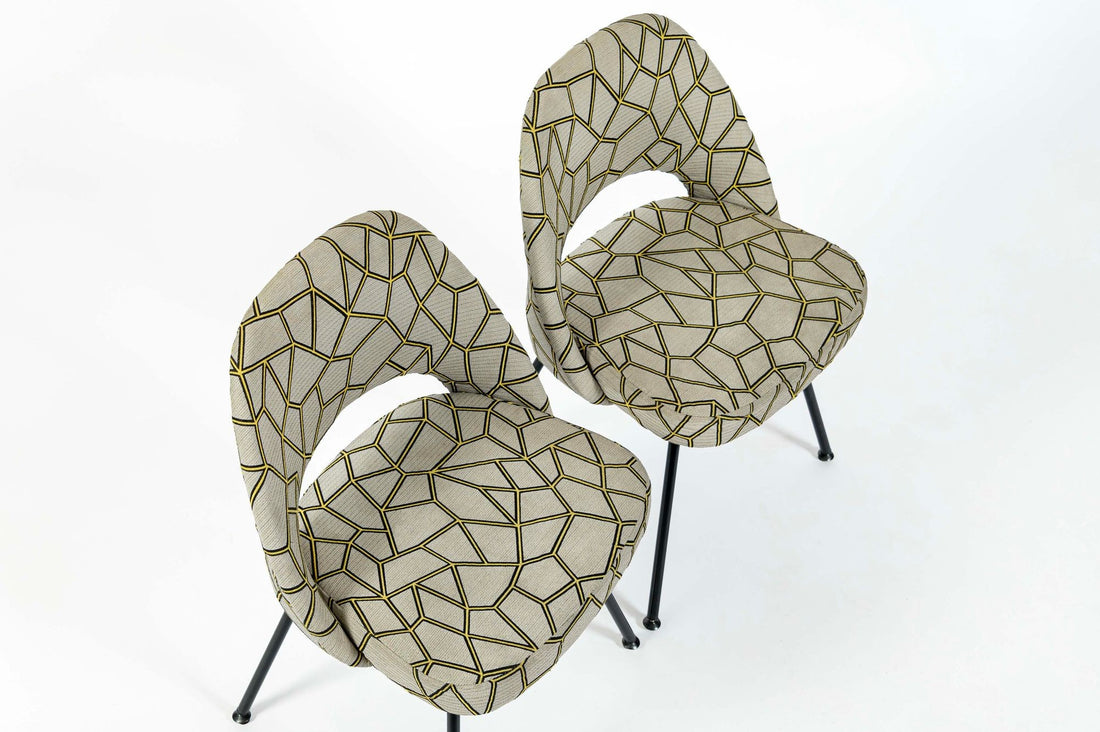 Set of 4 Eero Saarinen Executive Side Chairs for Knoll Mid Century Modern Black Metal