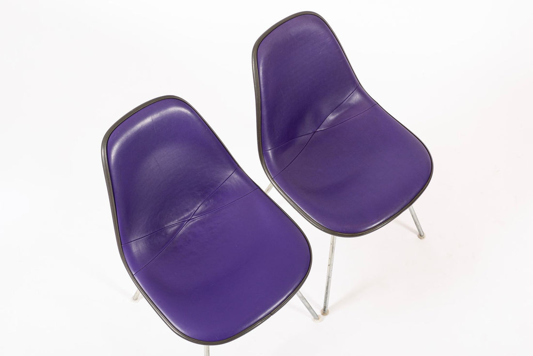 Vintage Mid Century Purple DSX Side Chairs by Eames for Herman Miller