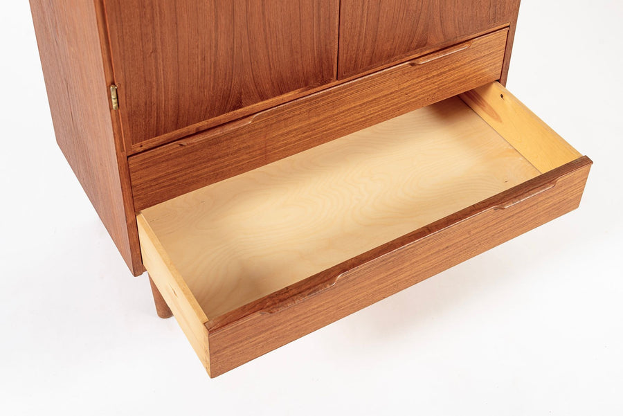 Mid Century Danish Modern Teak Wood Storage or Bar Cabinet