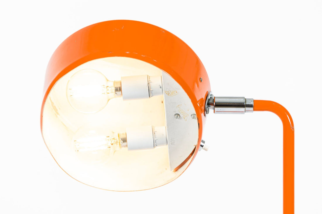 Vintage Mid-Century Modern Orange Floor Lamp by Ateljé Lyktan, Sweden, 1970s
