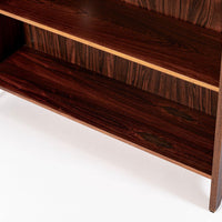 Mid Century Rosewood Bookcase, Scandinavian Tall Display Shelf, 3 Avail
