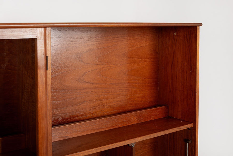 Mid Century Danish Teak Bookcase Wall Unit Cabinet