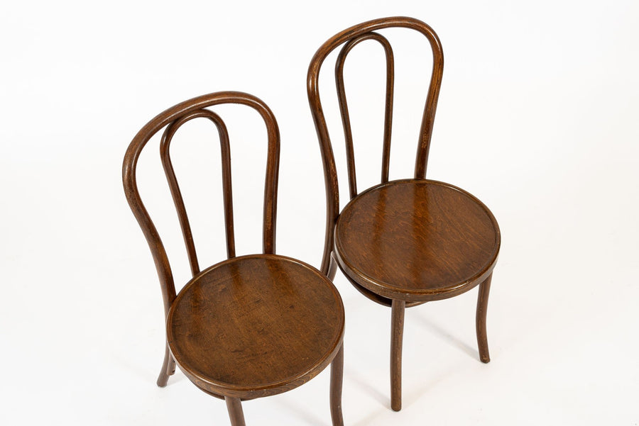 Vintage Antique Bentwood Bistro Cafe Chairs by Thonet Set of 4