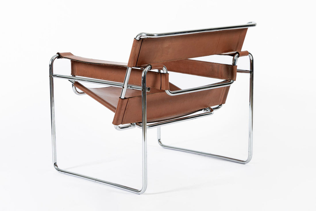 Mid Century Brown Wassily Lounge Chair by Marcel Breuer