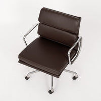 Herman Miller Eames Dark Brown Leather Desk Chair Soft Pad