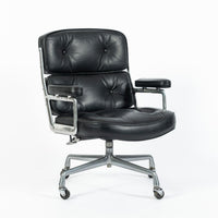 Eames Time Life Executive Lobby Chair Herman Miller Black Leather Office Chair