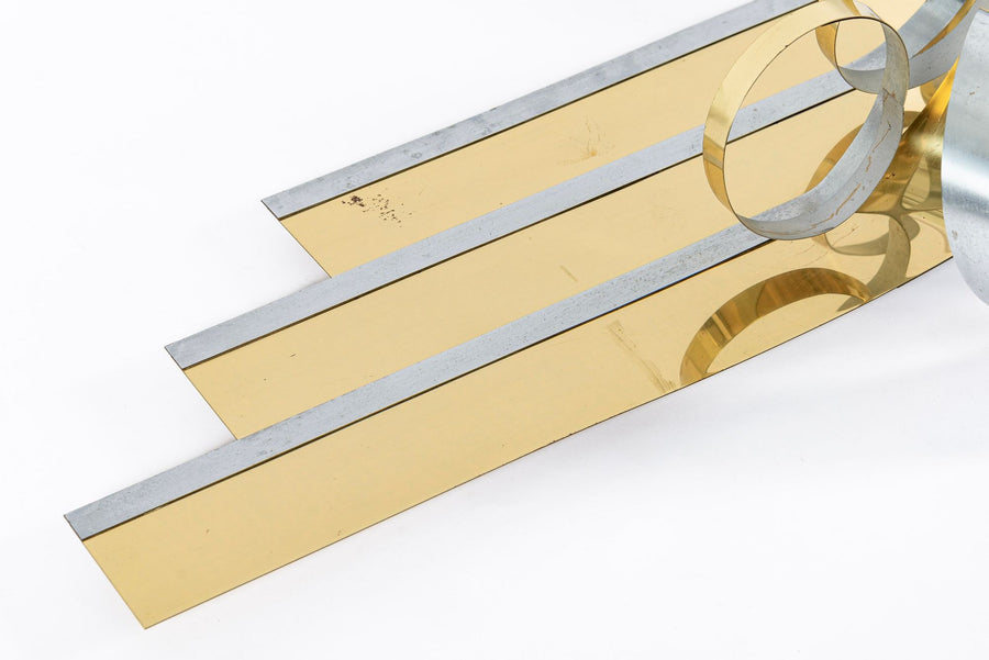 Large Vintage Mid Century Metal Ribbon Wall Art Sculpture by Curtis Jere 1980s