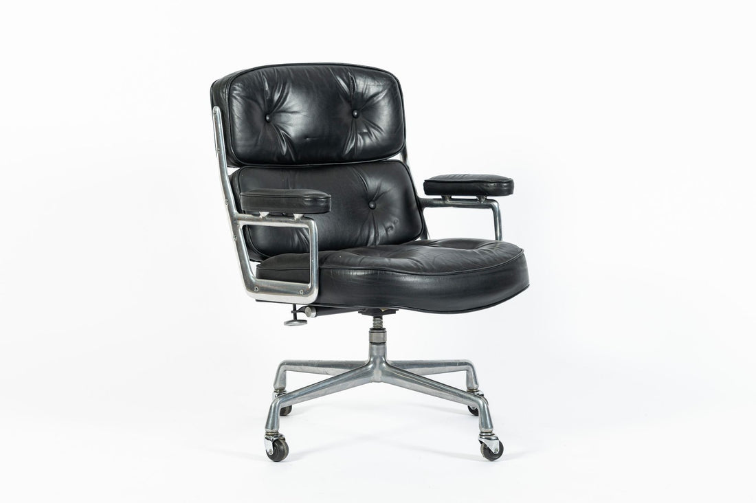 Eames Time Life Executive Chair Herman Miller Black Leather Office Chair 1981