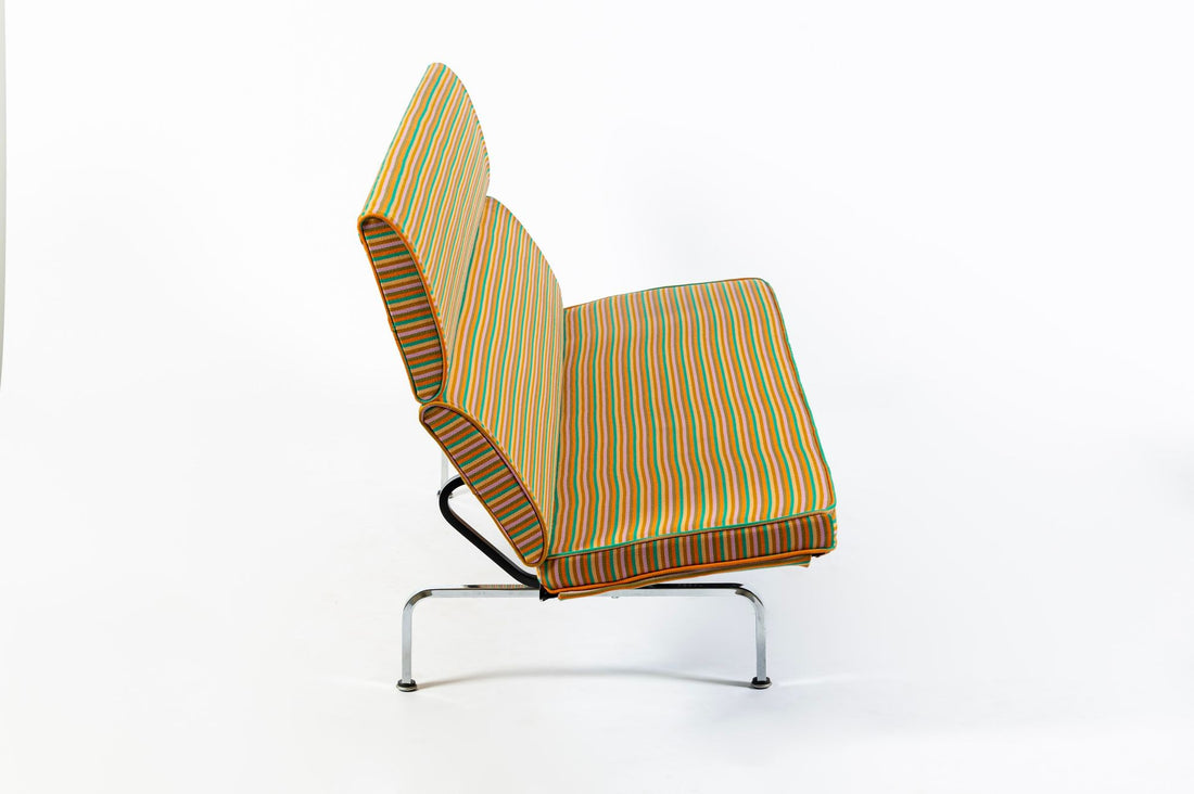 Eames Sofa Compact for Herman Miller, Alexander Girard Maharam Striped Fabric, 2 Available