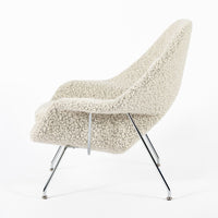Early Restored Mid Century Ivory Wool Womb Chair by Saarinen for Knoll, Multiples/Custom Avail