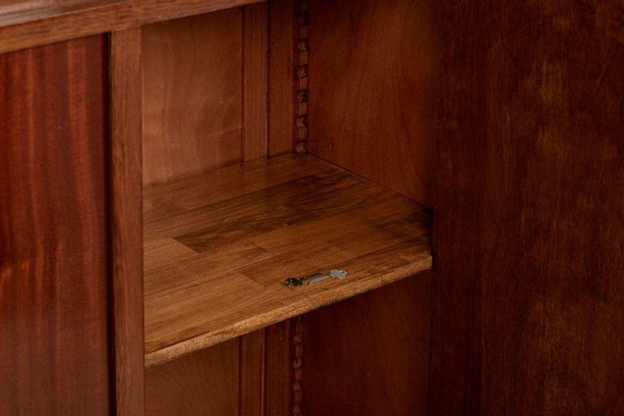 Antique French Art Deco Mahogany Sideboard Cabinet by Andre Sornay