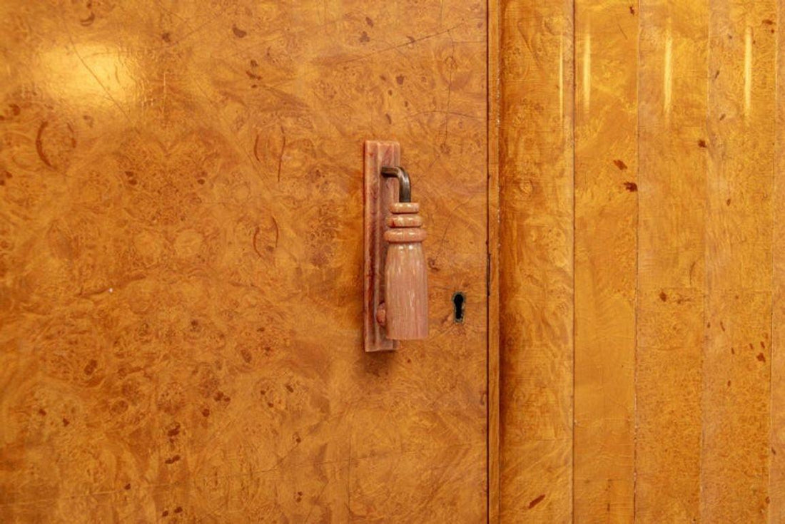 Exceptional Antique Art Deco Maple Wood Bar Cabinet or Sideboard 1930s