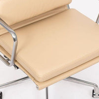 Eames for Herman Miller Cream Leather Office Chair Pair 2000s