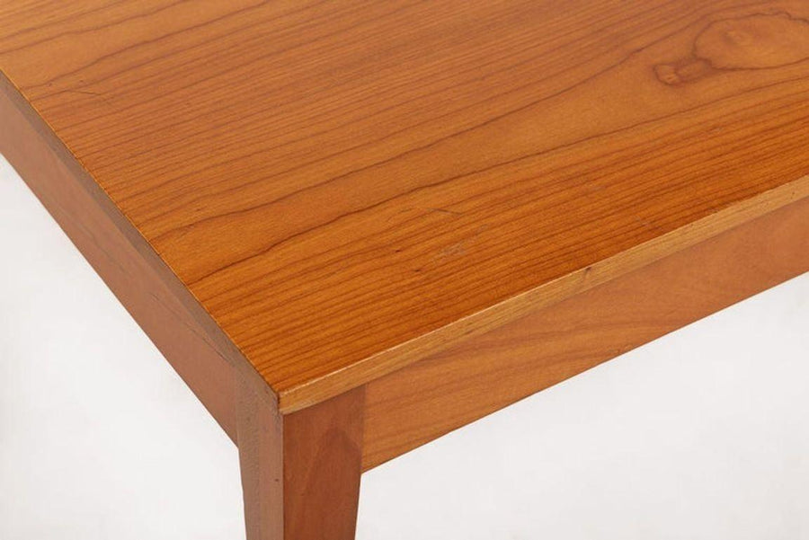 Antique French Art Deco Cherry Wood Writing Desk Table by Jacques Quinet