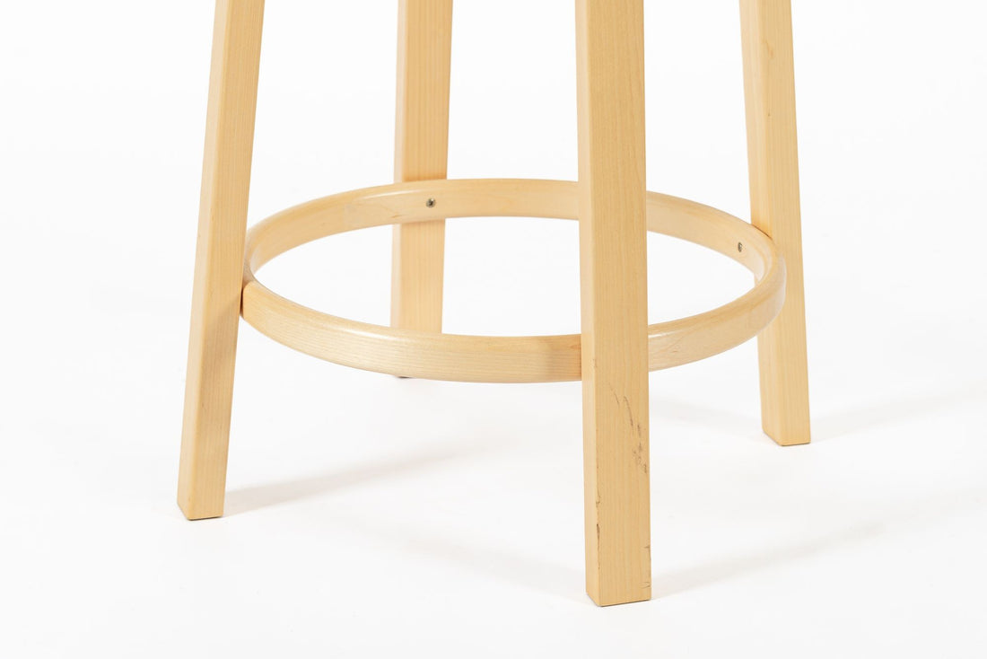 Mid Century Finnish Birch & Black 64 Stools by Alvar Aalto for Artek, 2015