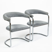 Set of 6 Mid-Century Modern SS33 Chrome Dining Chairs by Anton Lorenz for Thonet, 1970s