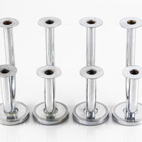 Antique Art Deco Taurex Chrome Candlestick Holders by Walter Von Nessen for Chase