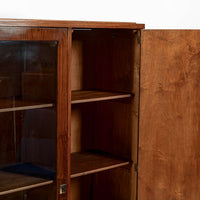 Antique French Art Deco Rosewood Vitrine Display Cabinet or Bookcase, 1940s