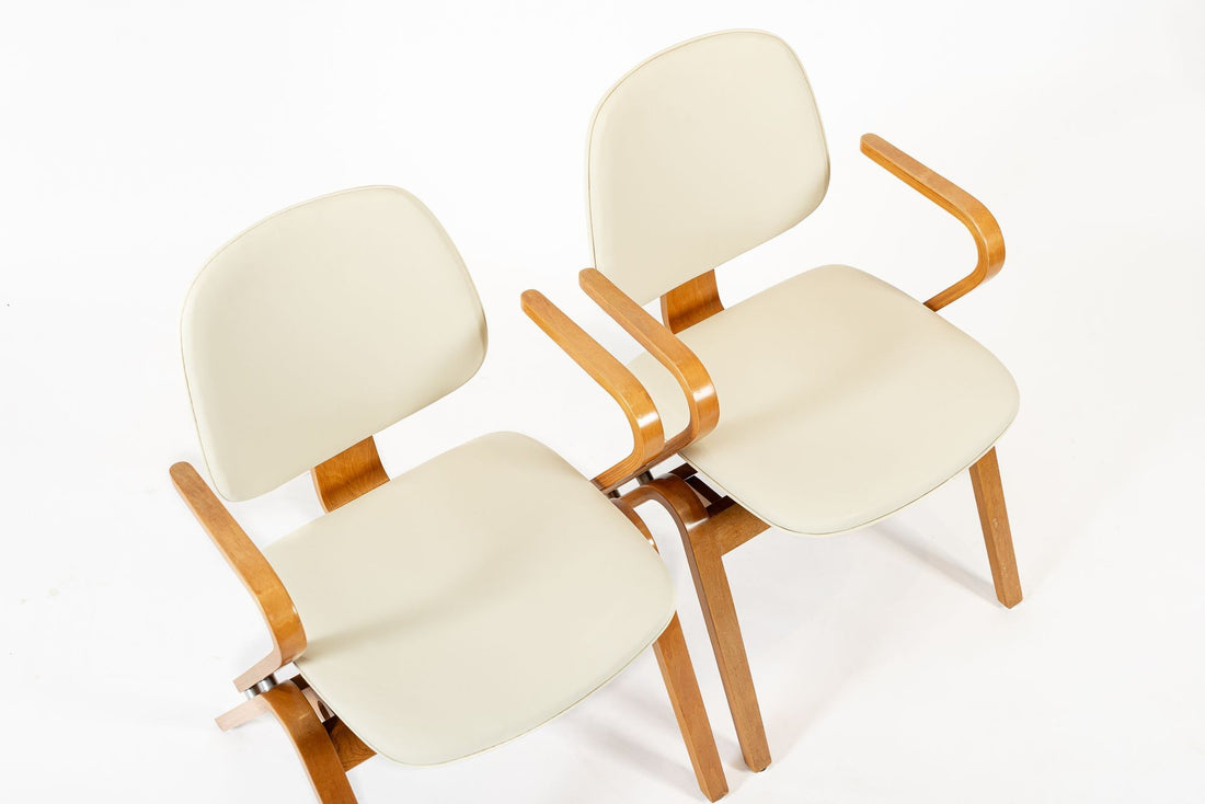 Mid Century Plywood Arm Chairs by Joe Atkinson for Thonet