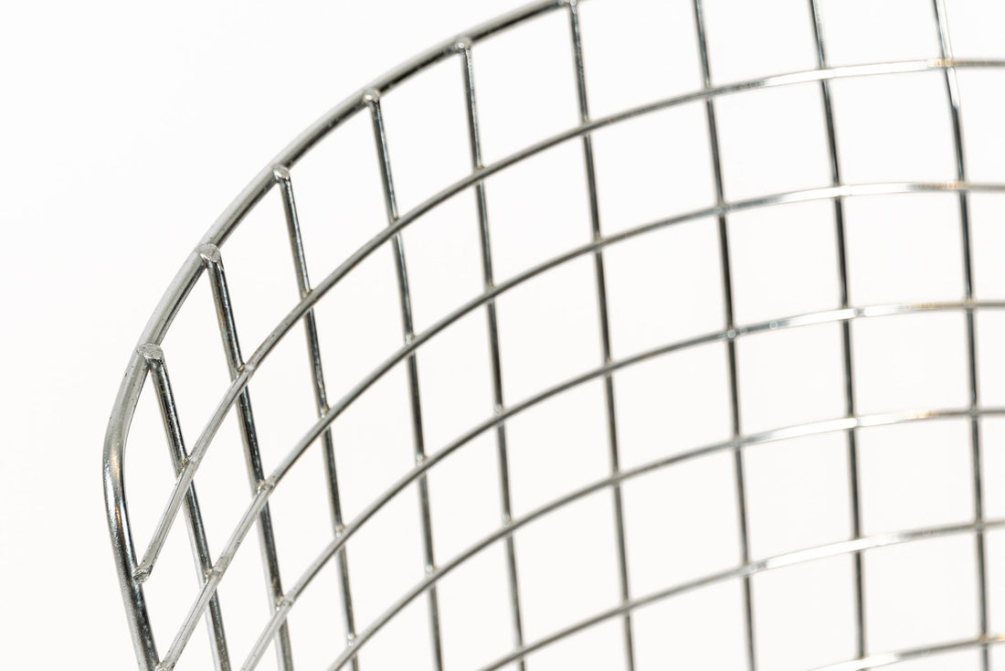 Mid Century Modern Silver Wire Dining Side Chairs by Harry Bertoia for Knoll