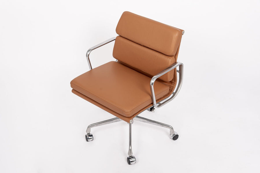 Eames Herman Miller Brown Leather Desk Chair Soft Pad 2000s