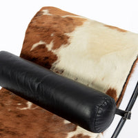Vintage Cassina LC4 Cowhide Leather Chaise Lounge Chair by Le Corbusier 1960s