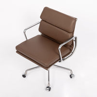 Eames for Herman Miller Brown Leather Office Chair Soft Pad 2000s